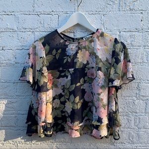 Show me your MuMu sheer floral top sz XS